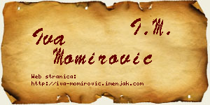 Iva Momirović vizit kartica